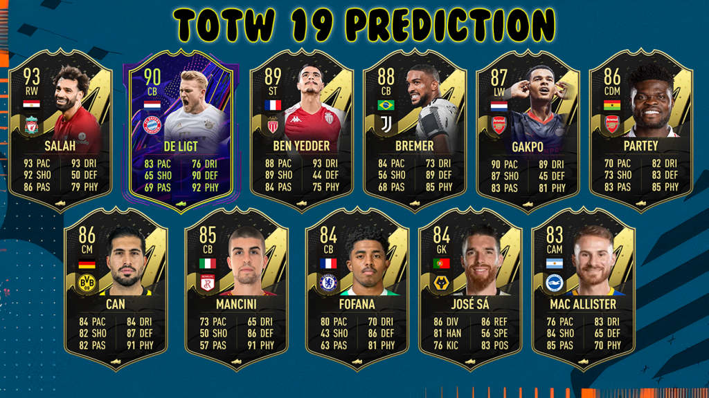 Predicción Predicción TOTW 19 FIFA 23 ULTIMATE TEAM